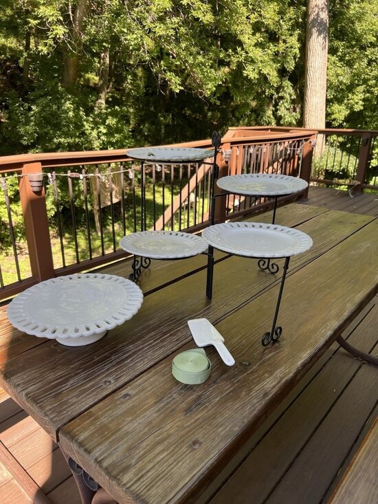 Portmeirion Other - Portmeirion Studio Ceramic Serving Set 7-pc Tiered Buffet Stand Valerie